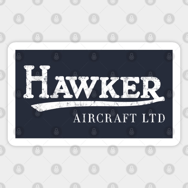 Hawker Aircraft Vintage Logo Magnet by 909 Apparel